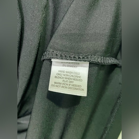 White House Black Market Black Swim Coverup Tank Dress Drawstring Gold - Medium - Picture 9 of 11